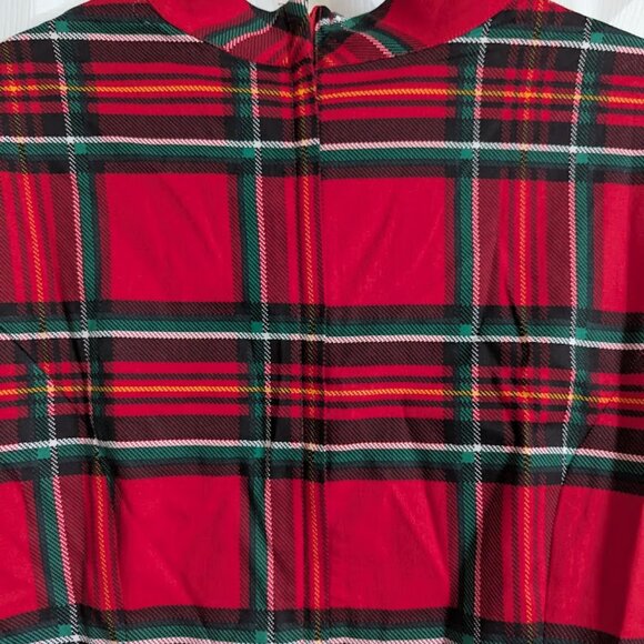 Banned Retro Bow Neck Holiday Plaid Dress - Picture 11 of 14